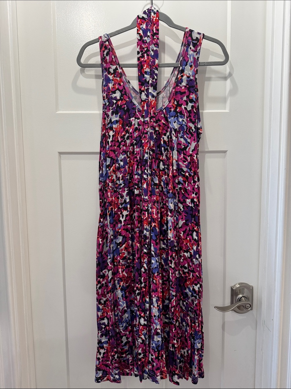 Latched Mama The Momper Printed Nursing Romper Pink & Purple Floral Size 6-18